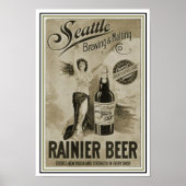 Seattle Ranier Beer en Poster 13 x 19 (Voorkant)