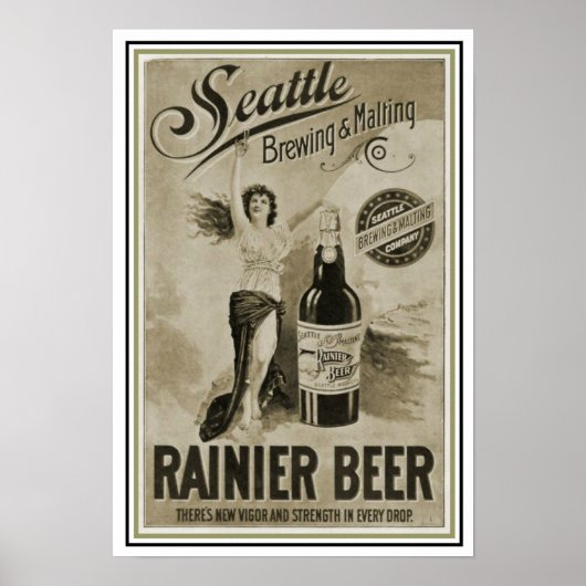 Seattle Ranier Beer en Poster 13 x 19 (Voorkant)