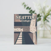 Seattle, reisbord Washington staat Briefkaart (Staand voorkant)