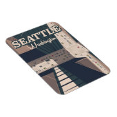 Seattle, reisbord Washington staat Magneet (Rechterzijde)