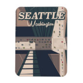 Seattle, reisbord Washington staat Magneet (Verticaal)