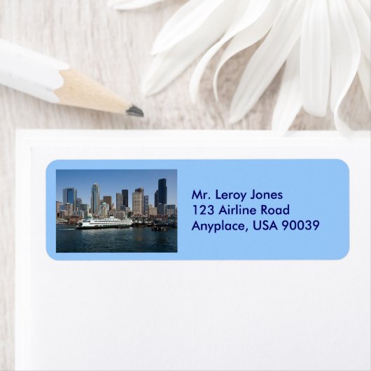 Seattle Return-adreslabel Etiket (Insitu)