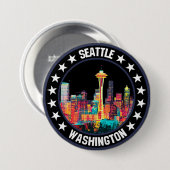 Seattle Ronde Button 7,6 Cm (Voorkant /achterkant)