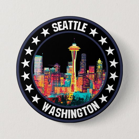 Seattle Ronde Button 7,6 Cm (Voorkant)