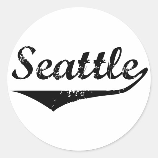 Seattle Ronde Sticker (Voorkant)