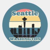  Seattle Ronde Sticker (Voorkant)
