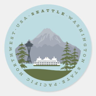 Seattle Ronde Sticker