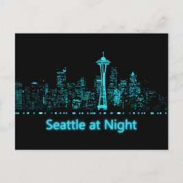 Seattle 's nachts briefkaart