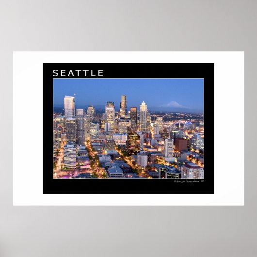 Seattle 's nachts poster (Voorkant)