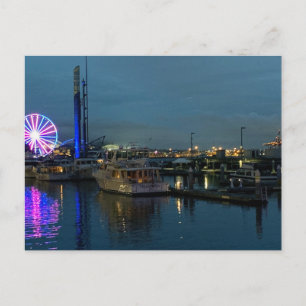 Seattle 's Nachts Stadsfotografie Briefkaart