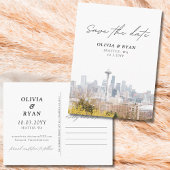 Seattle Save the Date Briefkaart Elegante bruiloft