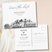 Seattle Save the Date Briefkaart Modern Wedding