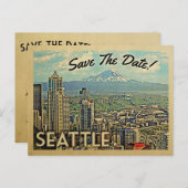 Seattle Save the Date Briefkaarten (Voorkant / Achterkant)