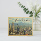 Seattle Save the Date Briefkaarten (Staand voorkant)
