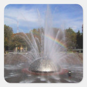 Seattle Science Center Fontein Washington Foto Vierkante Sticker (Voorkant)