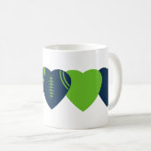 Seattle Seahawks Football Heart Design Koffiemok (Voorkant rechts)