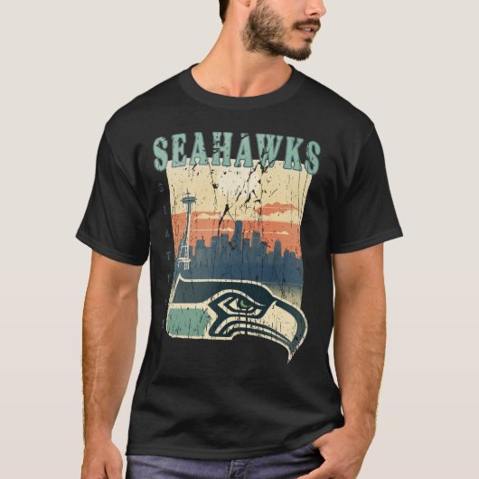 Seattle Seahawks stijl T-shirt (Voorkant)