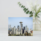 Seattle Silhouet Briefkaart (Staand voorkant)