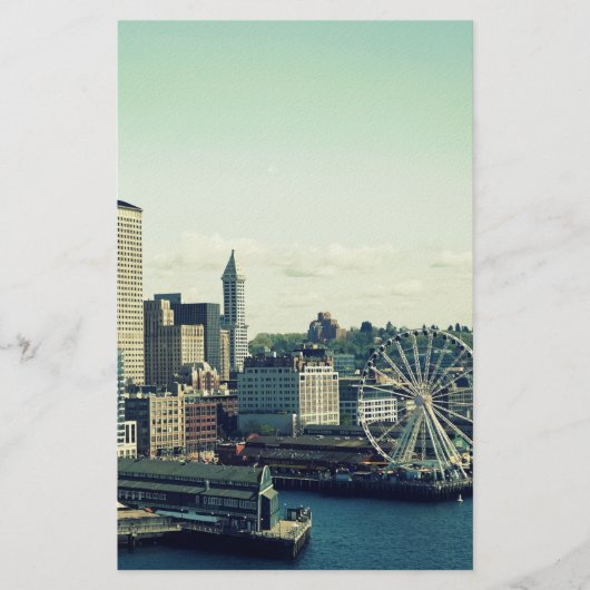 Seattle Silhouet Briefpapier (Voorkant)