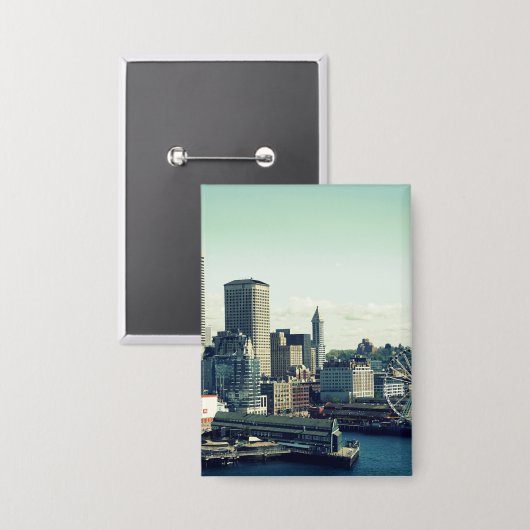 Seattle Silhouet Button (Voorkant / Achterkant)