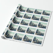 Seattle Silhouet Cadeaupapier (Uitgerold)