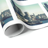 Seattle Silhouet Cadeaupapier (Rol Hoek)