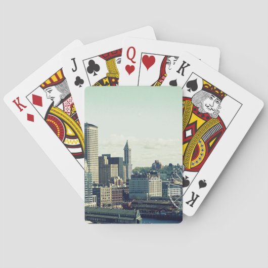 Seattle Silhouet Pokerkaarten (Achterkant)