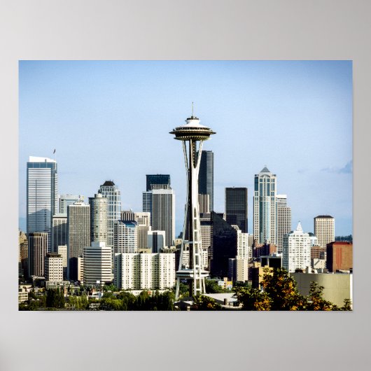 Seattle Silhouet Poster (Voorkant)
