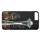 Seattle silhouet 's nachts, met Space Needle Case-Mate iPhone Case (Achterkant (Horizontaal))