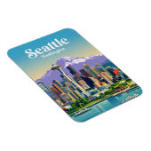 Seattle Silhouet USA Magneet (Rechterzijde)