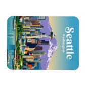 Seattle Silhouet USA Magneet (Horizontaal)