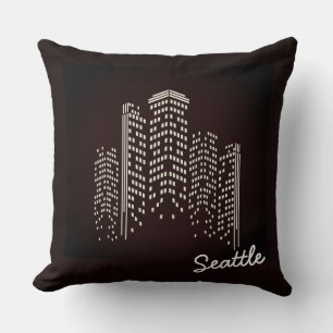 Seattle Silhouette Polyester Kussen