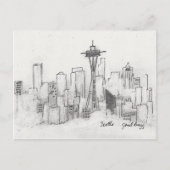 Seattle Sketch Briefkaart (Voorkant)