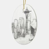 Seattle Sketch Keramisch Ornament (Links)