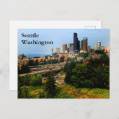 Seattle Skyline #1-2 Briefkaart (Voorkant / Achterkant)