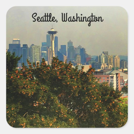 Seattle Skyline #1 Stickers (Voorkant)