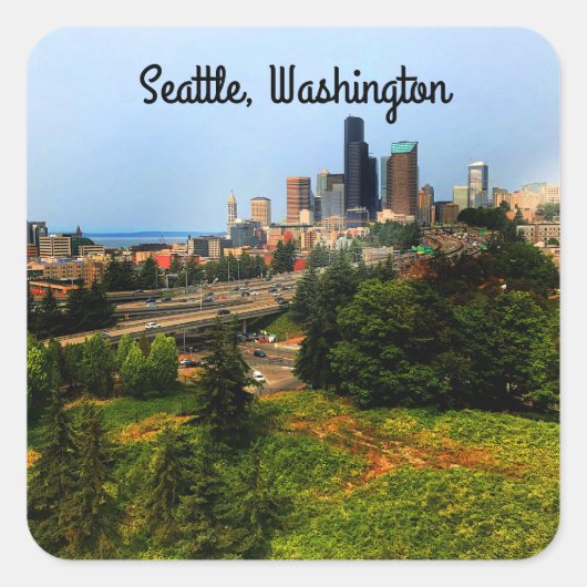 Seattle Skyline #3 Stickers (Voorkant)