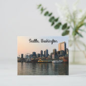 Seattle Skyline #5 Briefkaart (Staand voorkant)