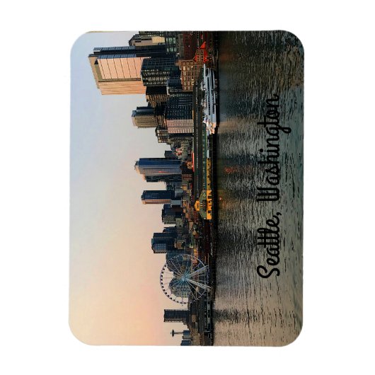 Seattle Skyline #5 Magnet Magneet (Verticaal)