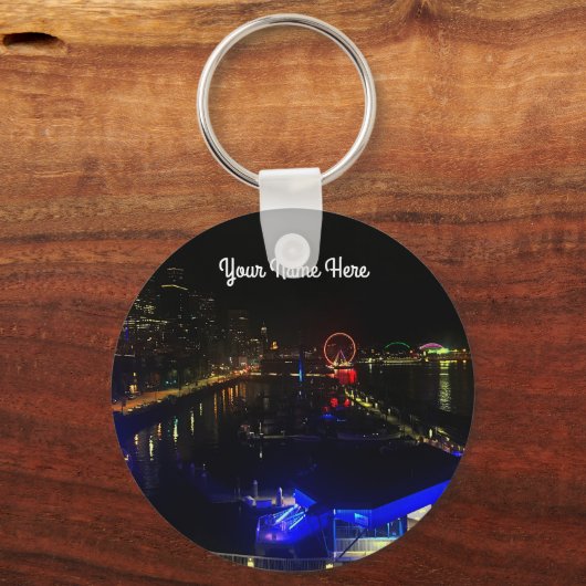Seattle Skyline #6 Sleutelhanger (Voorkant)