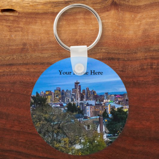 Seattle Skyline #7 Sleutelhanger (Voorkant)