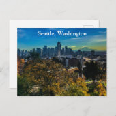 Seattle Skyline #9 Briefkaart (Voorkant / Achterkant)
