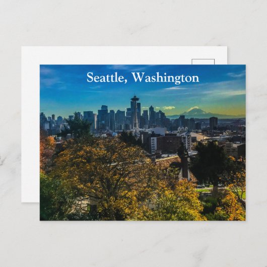 Seattle Skyline #9 Briefkaart (Voorkant / Achterkant)