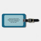 Seattle Skyline Abstracte kunst Bagagelabel (Voorkant horizontaal)