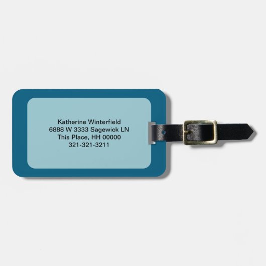 Seattle Skyline Abstracte kunst Bagagelabel (Voorkant horizontaal)