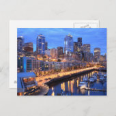 Seattle skyline and harbour, staat Washington Briefkaart (Voorkant / Achterkant)