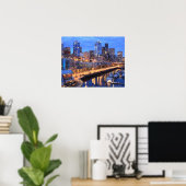Seattle skyline and harbour, staat Washington Poster (Thuiskantoor)