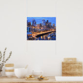 Seattle skyline and harbour, staat Washington Poster (Keuken)