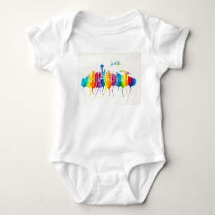 Seattle Skyline Baby Jersey Body Suit onsey Romper
