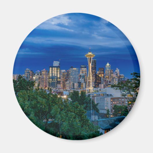 Seattle Skyline bij zonsondergang Magneet (Voorkant)
